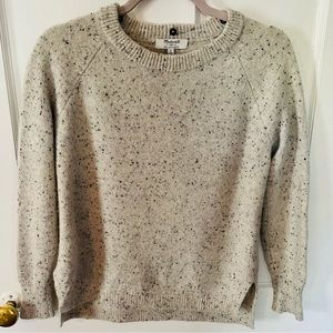 Madewell Cream Speckled Crew Neck Sweater